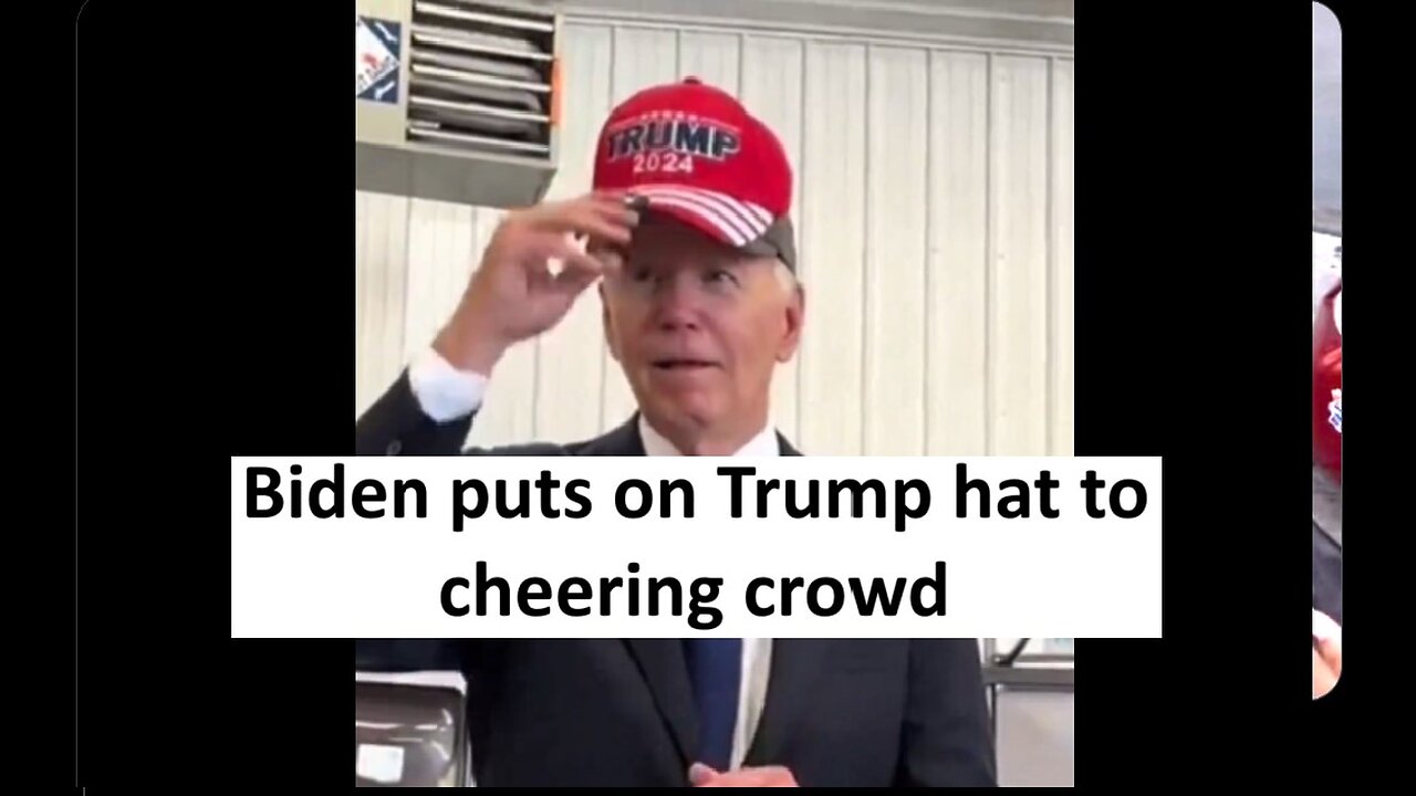 Biden puts on MAGA hat
