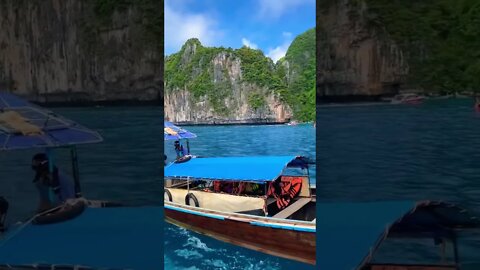 Long tail boats in phi phi 😍 #shorts