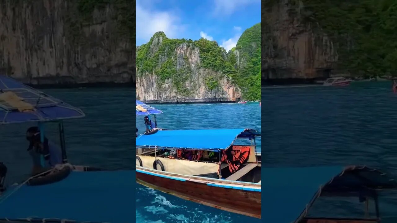 Long tail boats in phi phi 😍 #shorts