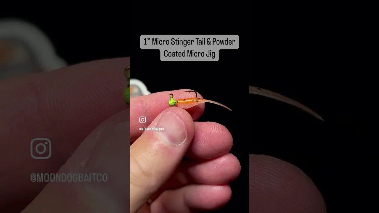 1” Micro Stinger Shad & Powder Coated Micro Jig combo. Panfish and Bluegill can’t resist them!