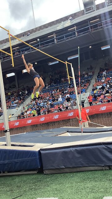Winning New Balance Nationals with a jump of 12’9!