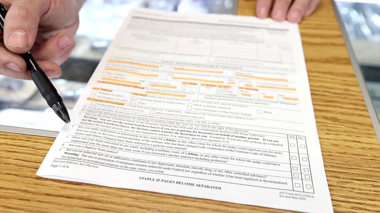 Update to the ATF Form 4473! (Nov. 2020)