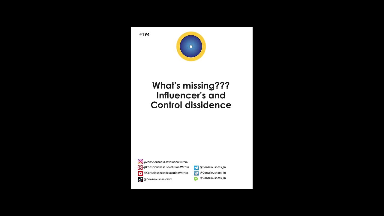 #194 Whats Missing?? Influencer's and Control dissidence