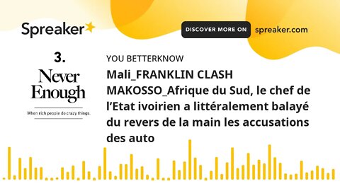 Mali_FRANKLIN CLASH MAKOSSO_Afrique du Sud, le chef de l’Etat ivoirien a littéralement balayé du rev