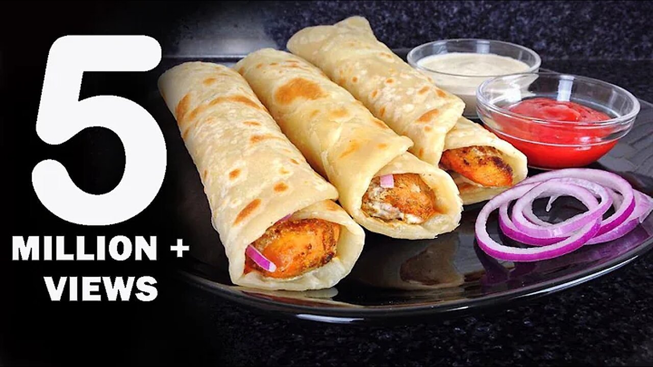 Chicken Paratha Roll Recipe - Ramadan Recipes by (HUMA IN THE KITCHEN)