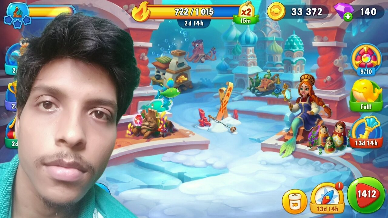 Fishdom level 1412 /NayekGaming /debojyotinayek nayek