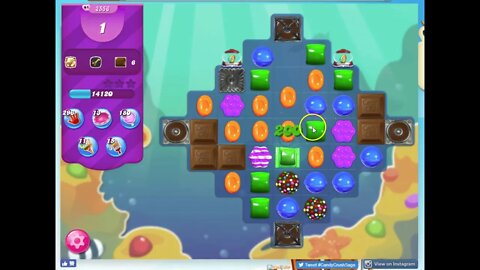 Candy Crush Level 2556 Audio Talkthrough, 3 Stars 0 Boosters
