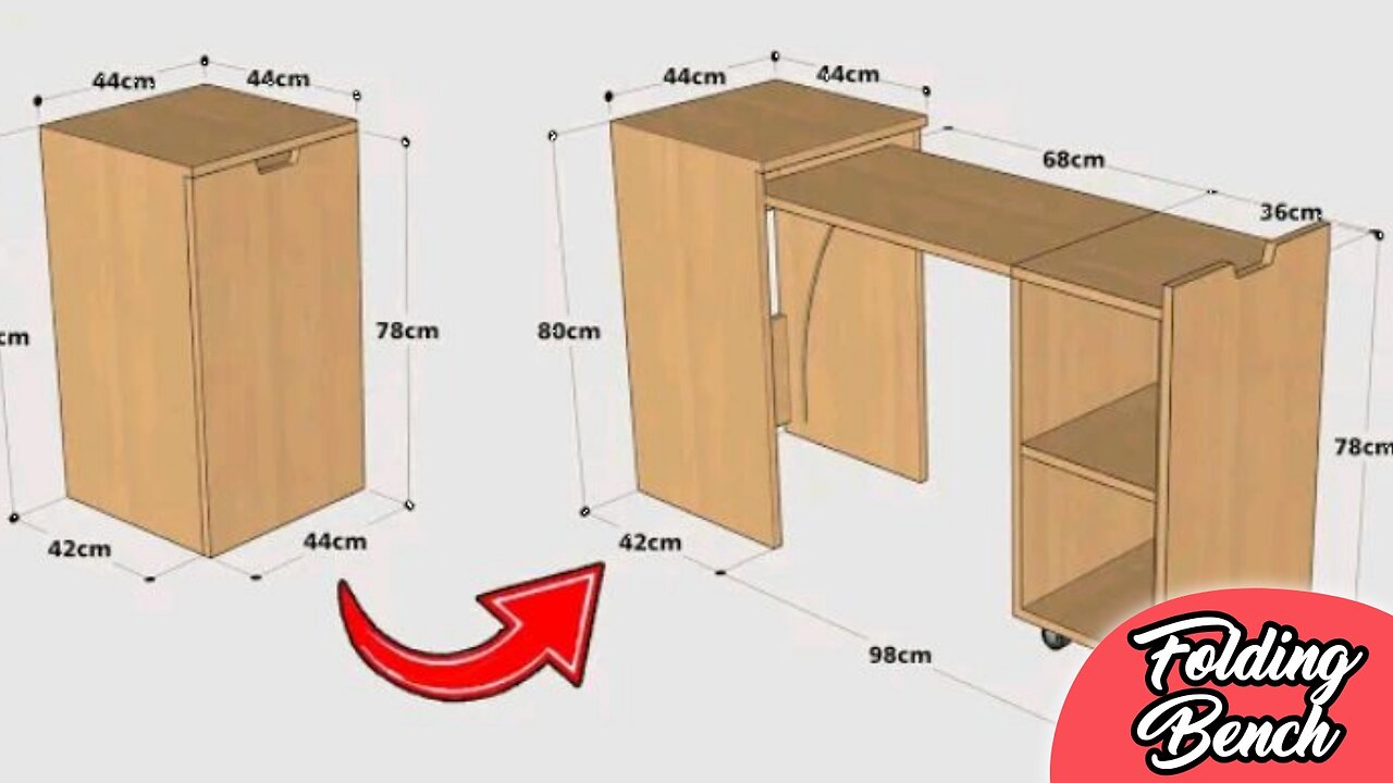 HOW TO MAKE A SECRET FOLDING DESK CABINET STEP BY STEP