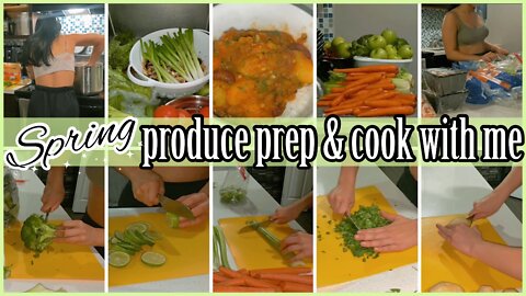 *NEW* SPRING PRODUCE PREP WITH ME 2022 🌸 | SPRING COOK WITH ME 2022 👩🏻‍🍳 | ez tingz