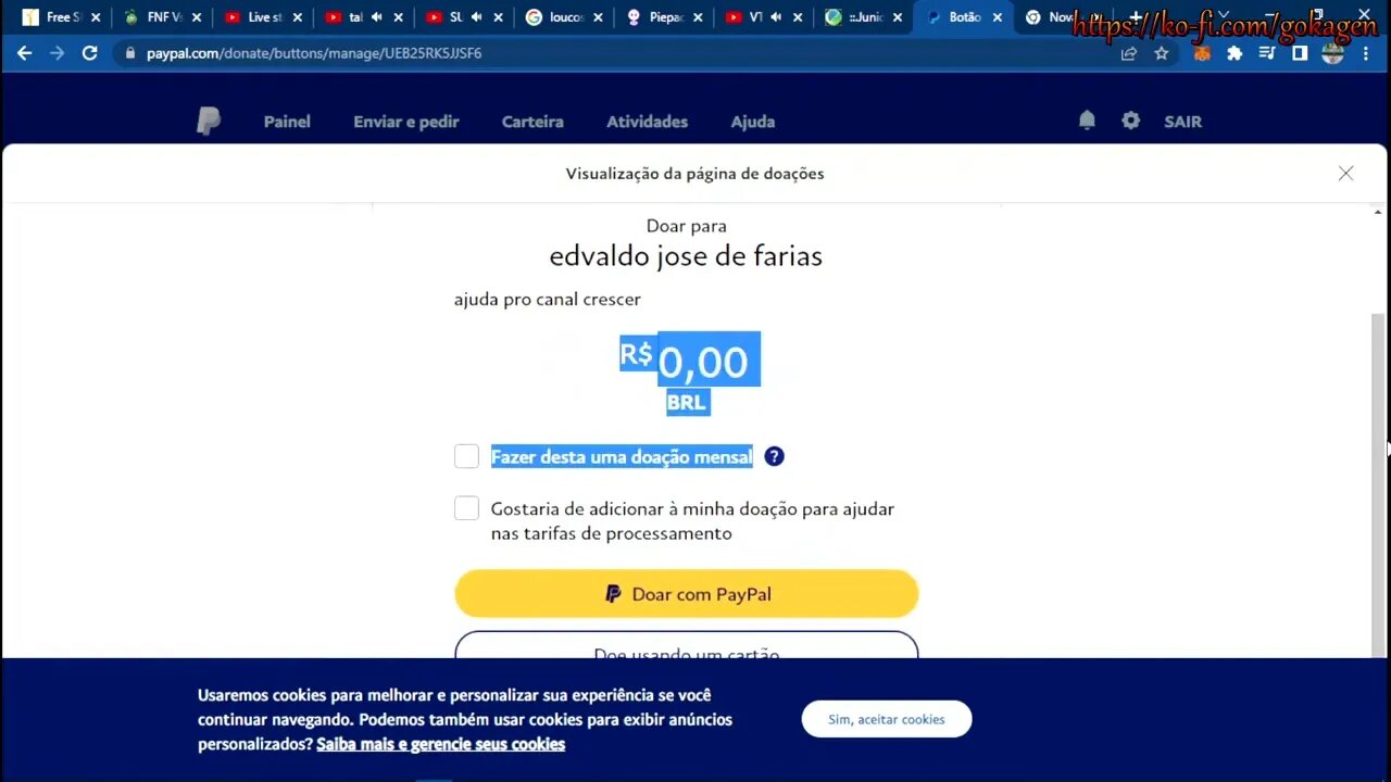 ajude o canal com doacao qualquer valor no paypal #shorts