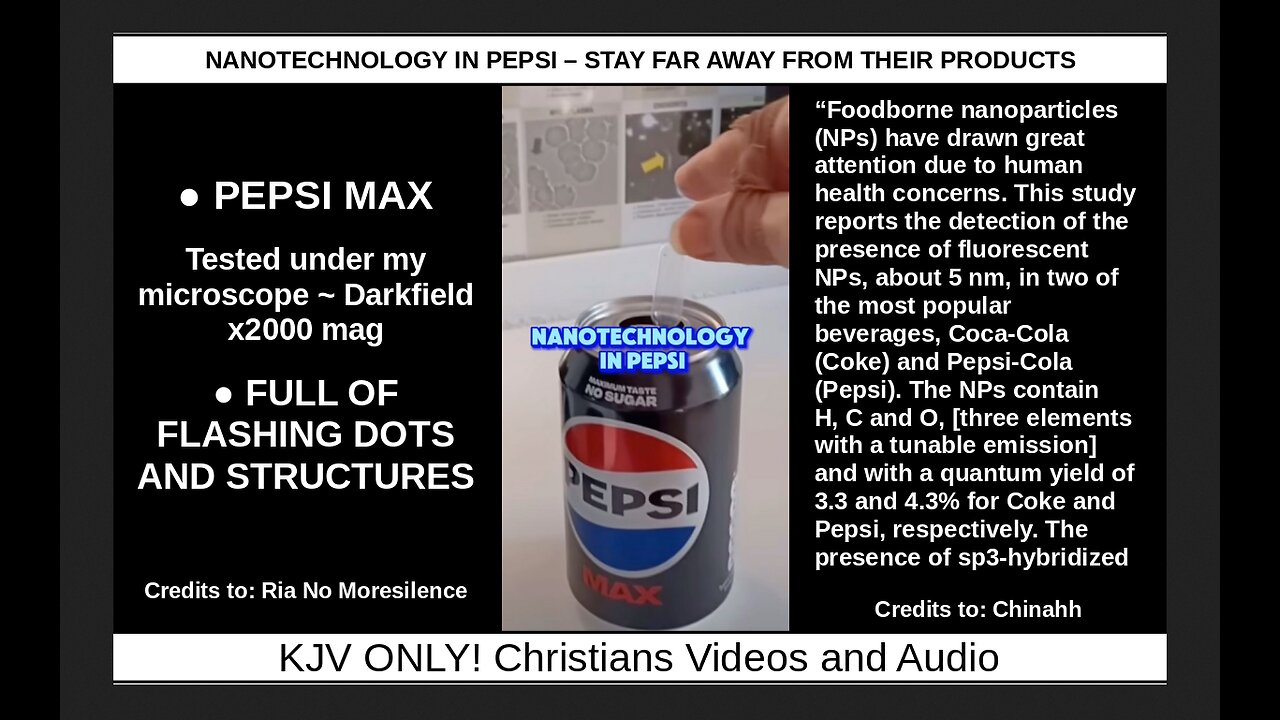 NANOTECHNOLOGY IN PEPSI – STAY FAR AWAY FROM THEIR PRODUCTS