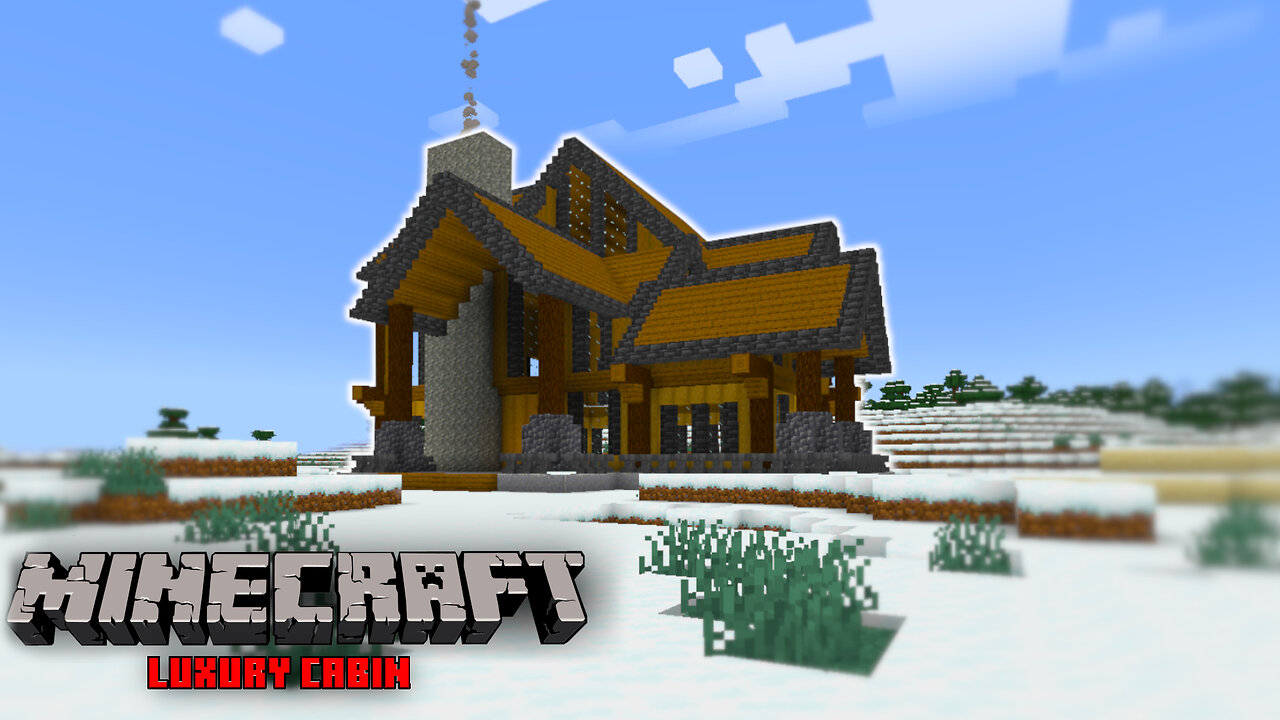 Luxury Minecraft Cabin Build - Part 1 (Exterior)