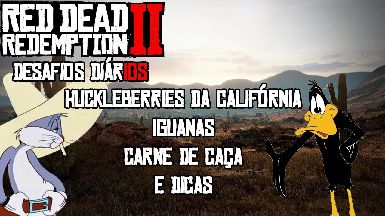 RED DEAD ONLINE DESAFIOS DIÁRIOS HUCKLEBERRIES E IGUANAS