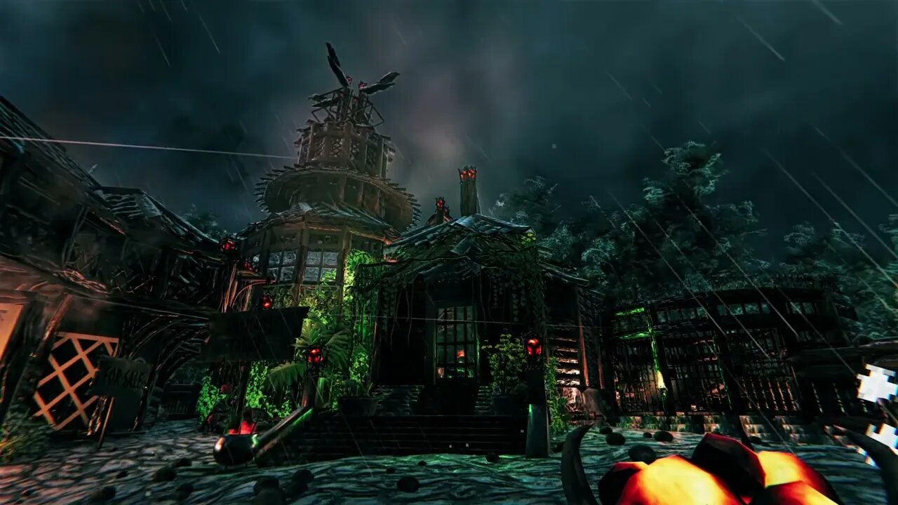 Valheim Thunderstorm Ambience | Shamans Village Tower | 8HRS
