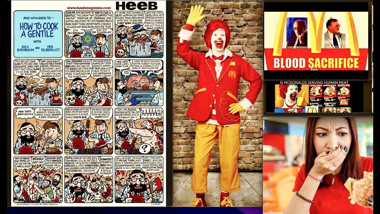 McDonalds Human Meat Burgers Inspire Politically Incorrect Anti Goy Cartoon How To Cook A Gentile
