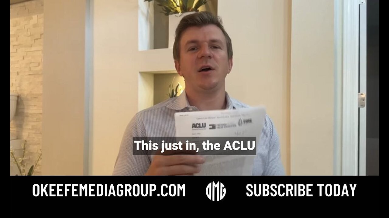 BREAKING: ACLU Letter Sides With James O’Keefe’s Journalism in Biden Diary Case