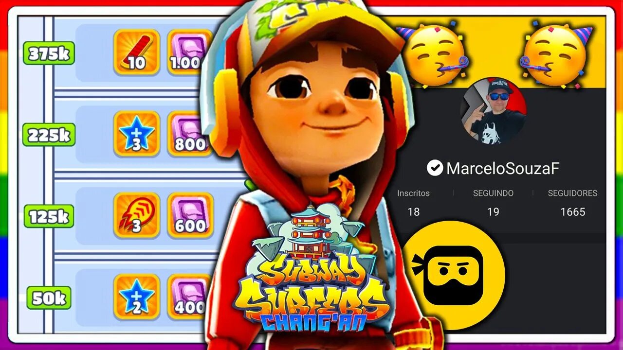 Subway Surfers Chang'an | 1 ano de Dlive | Recorde com Jake Star