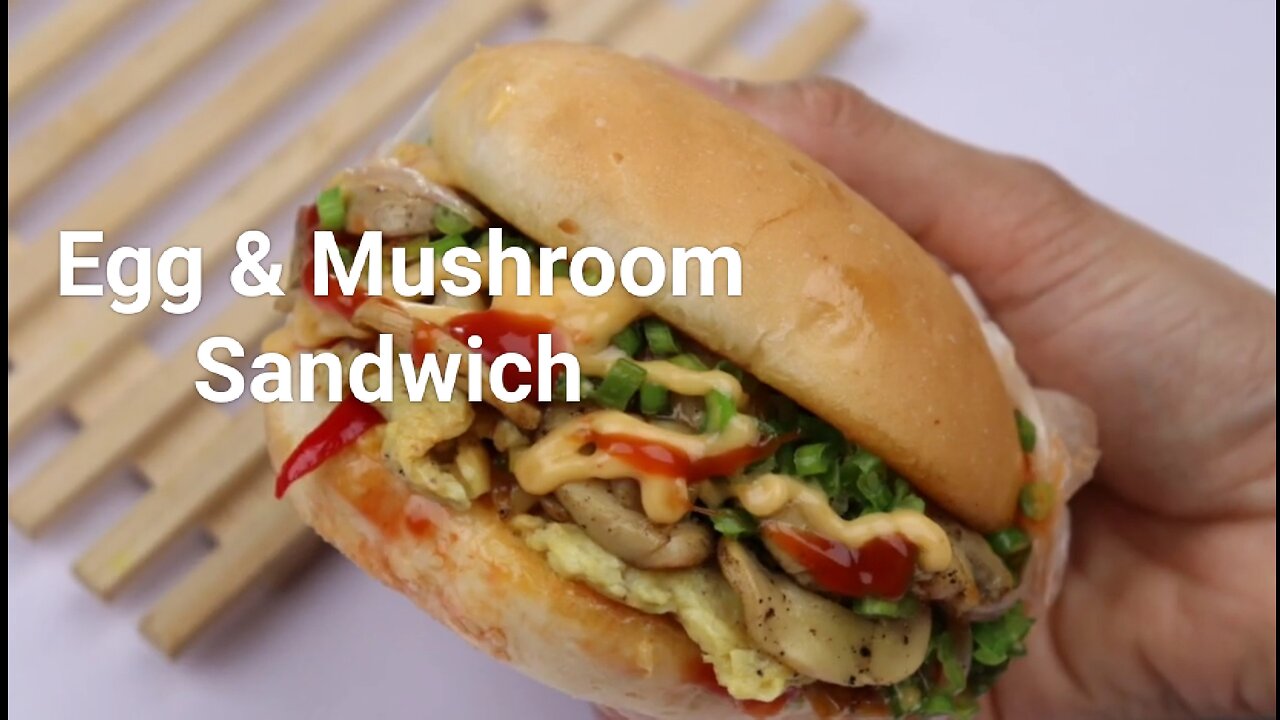 Egg And Mashroom Sandwich,Quick And Easy Breakfast Recipe