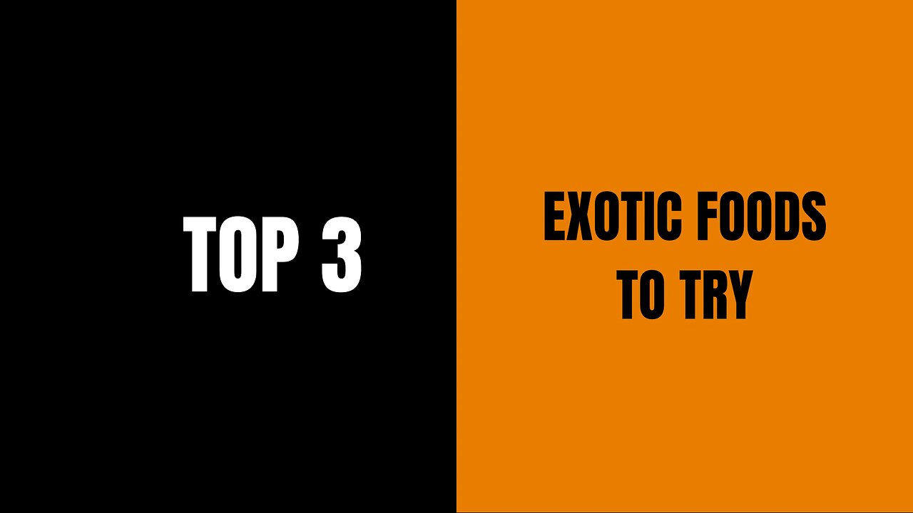 TOP 3 exotic foods to try. 🥘⚠️