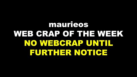 maurieos NO WEBCRAP UNTIL FURTHER NOTICE