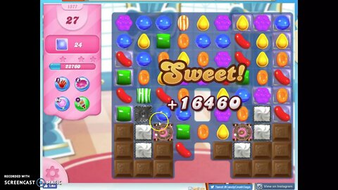 Candy Crush Level 1577 Audio Talkthrough, 2 Stars 0 Boosters