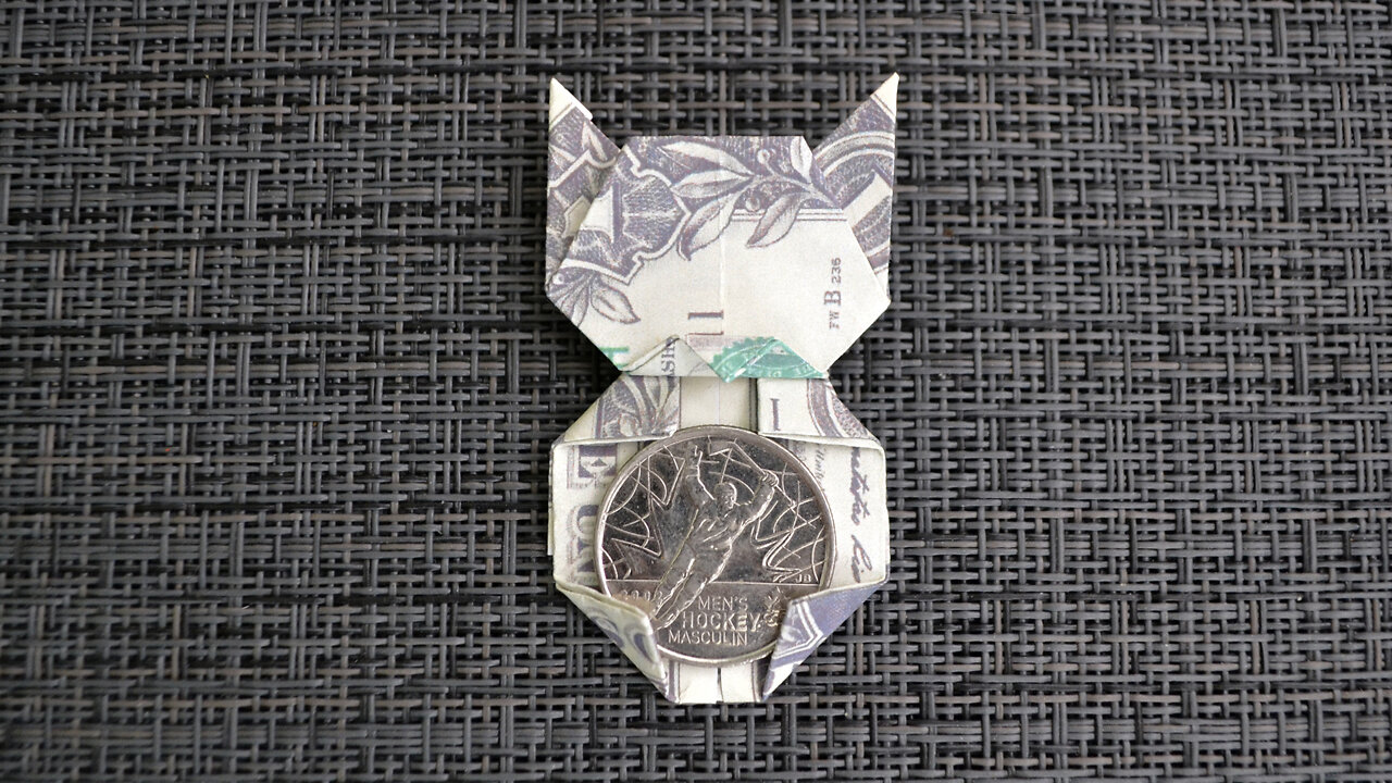 Great MONEY CAT with COIN | Dollar Origami Animal | Tutorial DIY by NProkuda