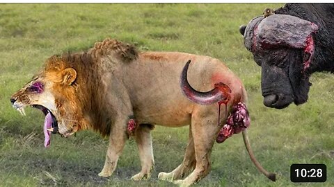Shocking Moments When Painful Lions Are Attacked And Tortured By Africa's Deadliest Preys