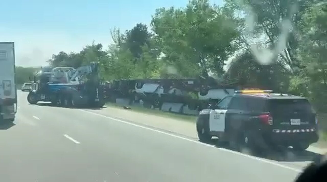 Tractor Trailer Rollover On Highway 401