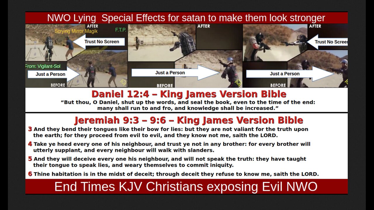 NWO Lying Special Effects for satan to make them look stronger