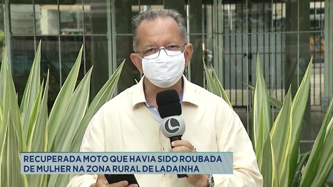 Recuperada moto que havia sido roubada de mulher na zona rural de Ladainha