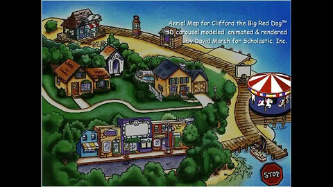 Clifford CD game Select Screen w 3D Carousel