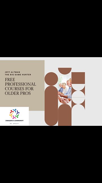 Free Professional Courses for Older Pros