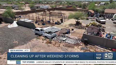 Cave Creek families face repairs and clean up after storms