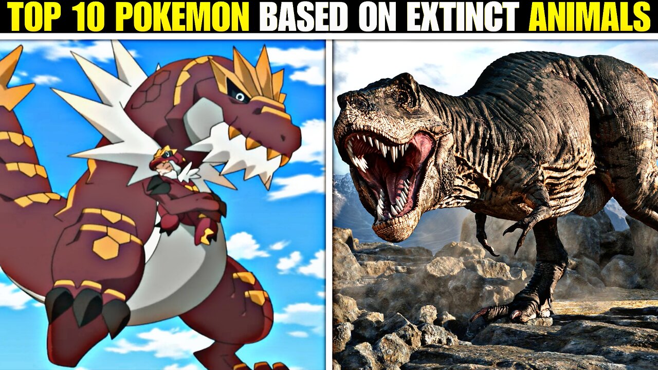 Top 10 Pokemon Based On Extinct Animals | Pokemon Based On Ancient Animals | Hindi |