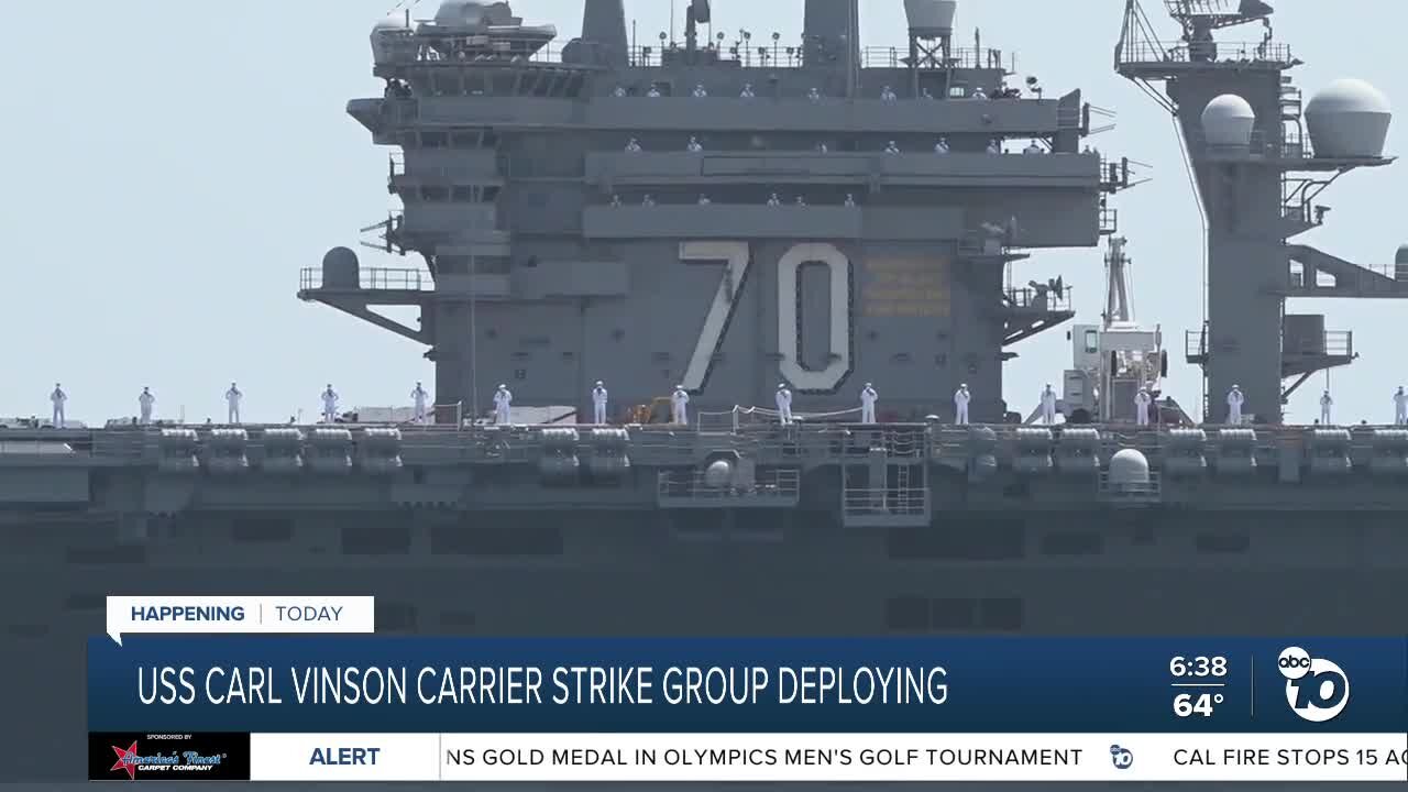 USS Carl Vinson Carrier Strike Group deploying