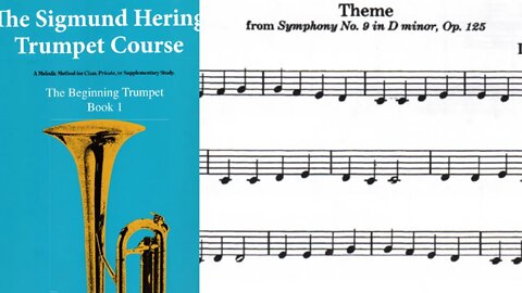 🎺 [MÉTODO DE TROMPETE] Livro 1 do método de Sigmund Hering,24: Ode à Alegria, Beethoven p/iniciantes