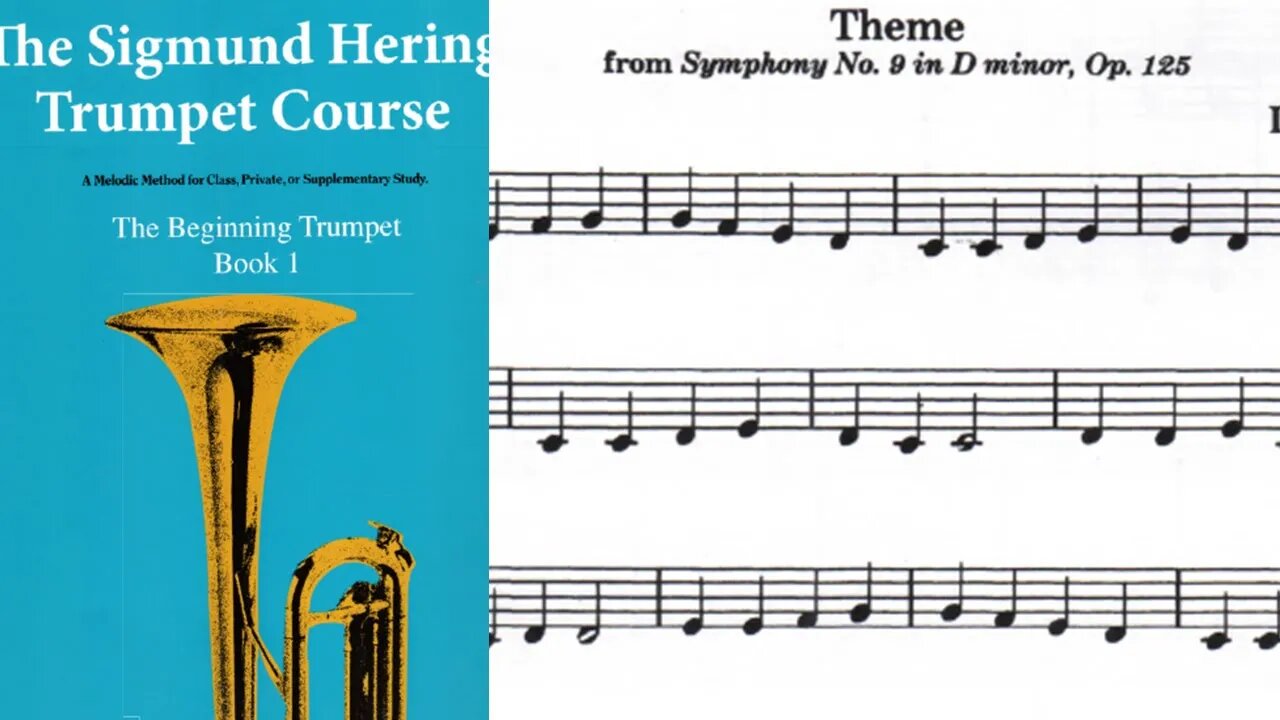 🎺 [MÉTODO DE TROMPETE] Livro 1 do método de Sigmund Hering,24: Ode à Alegria, Beethoven p/iniciantes