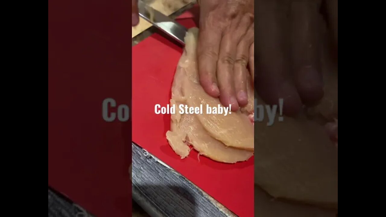 Using a knife to cut the most important resource in the world! FOOD!