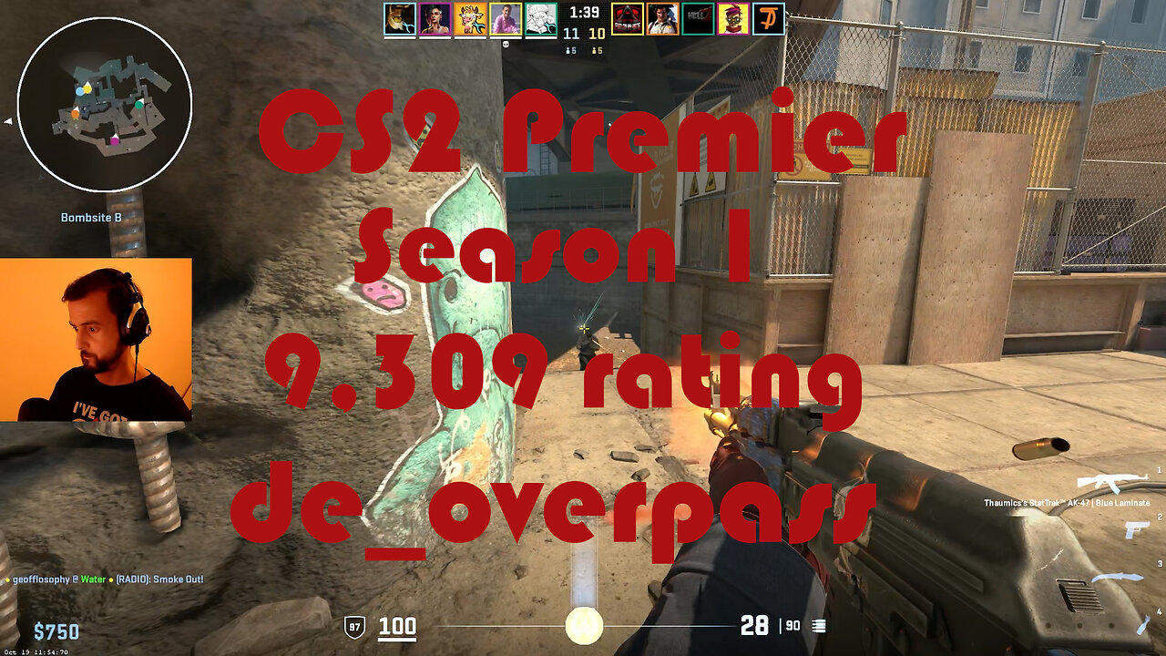 CS2 Premier Matchmaking - Season 1 - 9,309 Rating - de_overpass