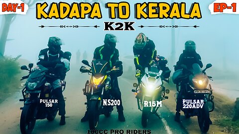 Kadapa to Kerala day-1 || Horsley hills || telugu moto vlogs || 100cc pro rider