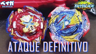 XIPHOID XCALIBUR .Xn.Sw'-1 vs ULTIMATE VALKYRIE .Lg.V'-9 - Beyblade Burst ベイブレードバースト