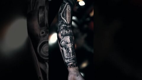 Amazing Biomech Full Leg Tattoo #shorts #tattoos #inked #youtubeshorts