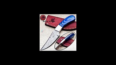 Damascus steel skinner knife