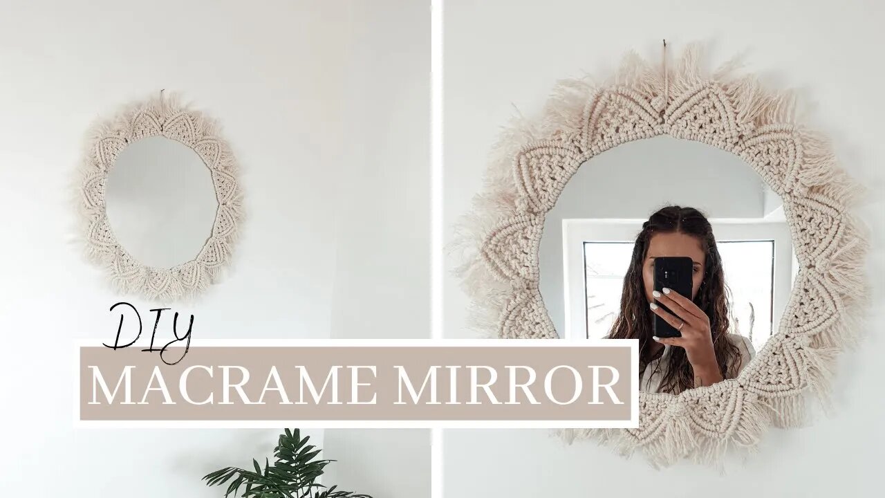 How to: DIY Macrame Mirror | Home Decor Tutorial | BOHO Room Decor | Easy Design