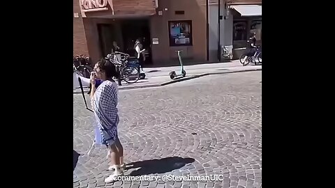 Protestor blocking a road changes their attitude real quick after being arrested