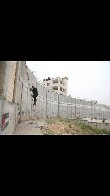 Los Palestinos comienzan a derribar los muros sionistas qué los aprisiona