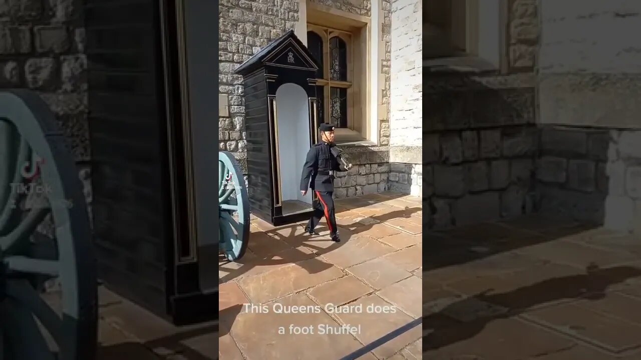 The Queen's guharka Guard shuffles his feet #thetoweroflondon
