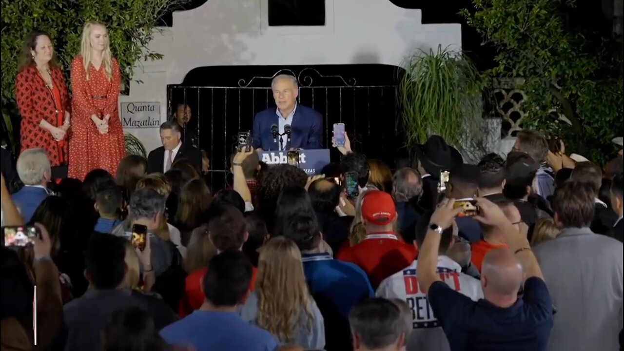 MOMENTS AGO: TX Gov. Greg Abbott delivers VICTORY speech after win over Beto O'Rourke...