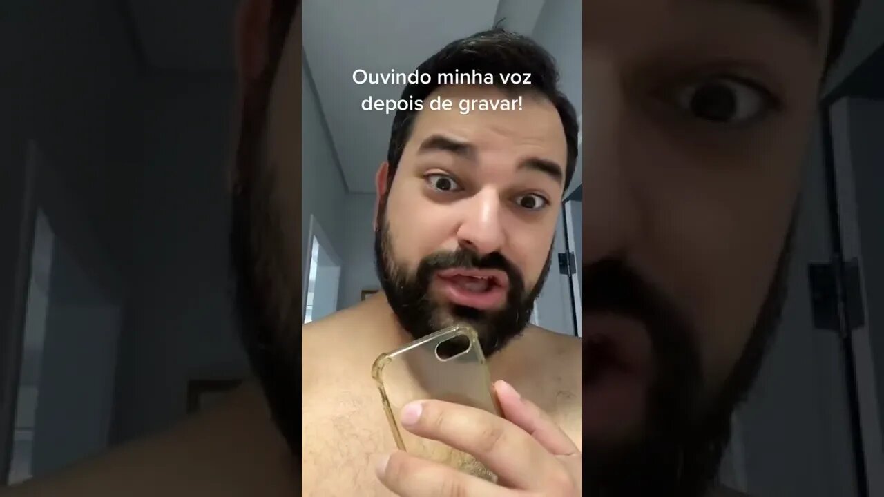 Como fica minha voz depois de mandar um áudio… 😂 #shorts