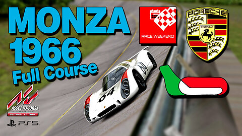 Porsche 708 LH - Monza '66 Full Course #assettocorsa #ps5 #simracing